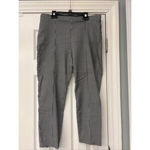 Massimo Fabbro Italy Womens Plaid Academia Stretch Straight Leg Pull On Pants 10